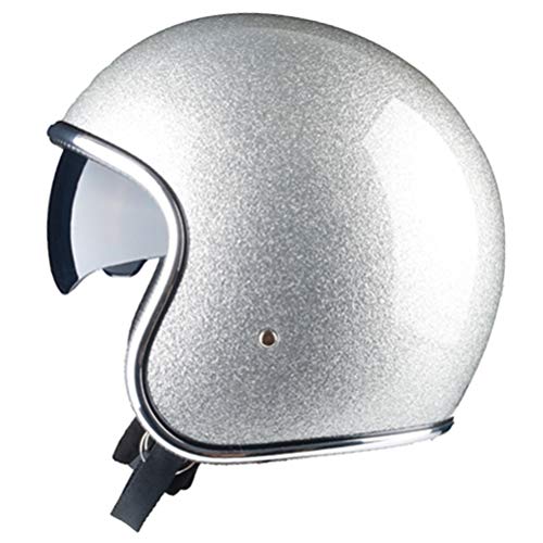 Casco de moto Jet Open Face Casco con lente Cascos Para Vintage 3/4 Open Face Half Moto Casco de moto