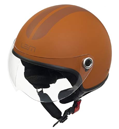 Casco Jet Roger Lem Naranja XL