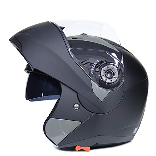 Casco Moto Modular Flip Up Casco de cara completa con Doble Visera Casco de Motocicleta ECE Homologado Cascos de motocross Transpirable y cálido para Mujer Hombre Adultos H,XXL