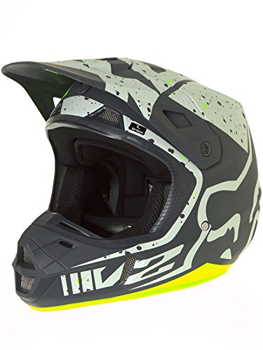 Casco Mx Fox 2017 V2 Nirv Gris-Amarillo (M , Gris)