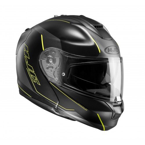 Casco para moto HJC con visera, color negro/amarillo mate, talla XL, modelo RPHA MAX EVO DORGON MC4HSF