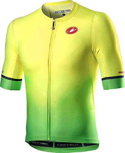 CASTELLI Camiseta para Hombre. Yellow Fluo/Green Fluo XL