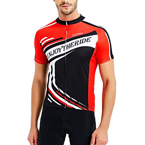 Catena Maillot de Ciclismo Hombre Camiseta Manga Corta Jersey Ropa para Bicicleta Verano MTB Camisa