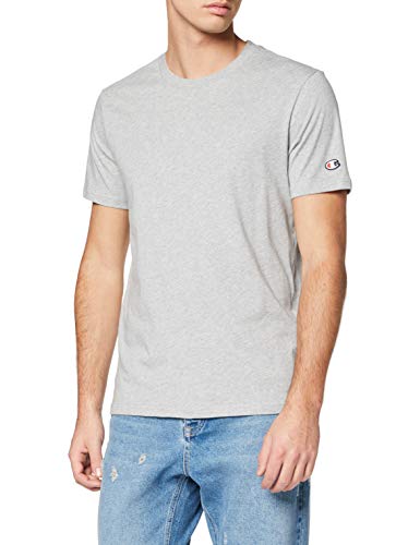 Champion Hombre - Camiseta Classic C-Logo - Gris, M