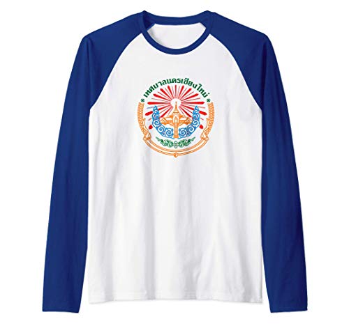 Chiang Mai Thailand Souvenir Graphic New City Thai Gifts Camiseta Manga Raglan