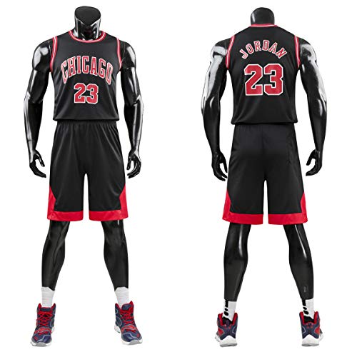 Chico Hombre NBA Michael Jordan # 23 Chicago Bulls Retro Pantalones Cortos de Baloncesto Camisetas de Verano Uniformes y Tops de Baloncesto Uniformes