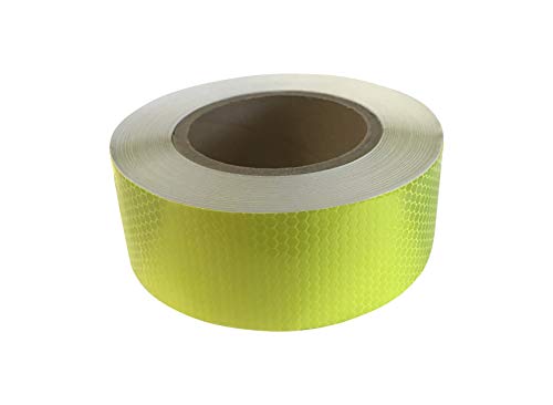 CINTA ADHESIVA REFLECTANTE CON MICROPRISMAS COLOR AMARILLO 5 CMS X 25 METROS