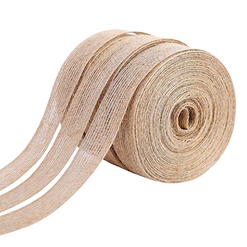 Cinta de Arpillera 3 Rollos Rollo de Cinta natural para Decoración de Boda Eventos Fiesta y Hogar 10m x 2cm