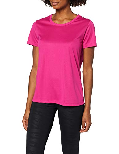 CMP Camiseta técnica para Mujer con UPF, Mujer, Camiseta, 39T5676, Rojo (Geraneo), D46