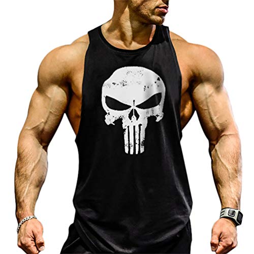 COWBI Camiseta de Tirantes Hombres Sin Mangas Culturismo Fitness Tank Top