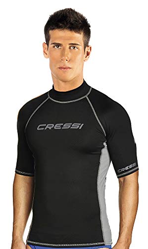 Cressi Rash Guard Man, Hombre, Negro (Negro/Gris) , XL