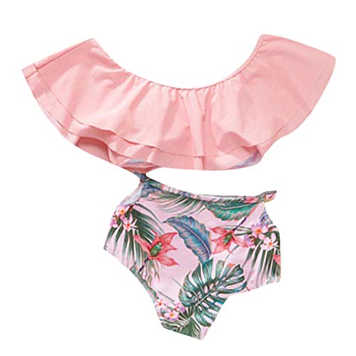 DedSecQAQ Mujer Floral Familia Baños Bikini Trajes de baño Traje de baño Ropa de Playa Trajes Conjunto Bikini de Mujer Cintura Alta Cascos para Nadar Sony Tangas Premium