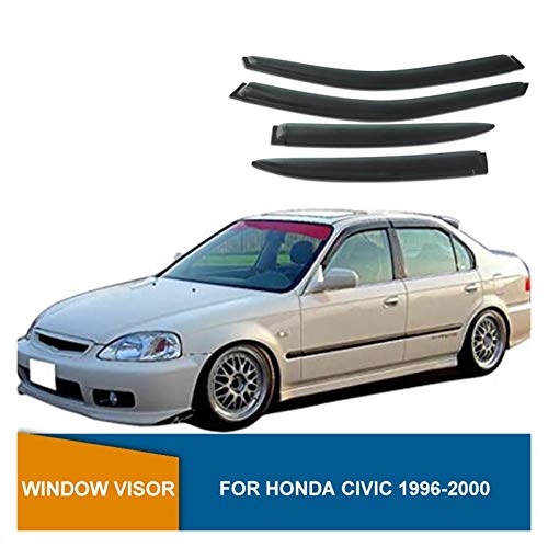Deflectores de Viento para Honda Civic 1996 1997 1998 1999 2000 Ventana Lateral Deflectora Ventana Ventilador Ventas Sombras Sun Raina Deflector Guard Visera Lateral