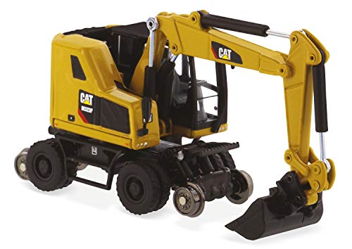 Diecast Masters Caterpillar M323F 85612 - Excavadora móvil (Incluye Accesorios, Escala 1:87, 9,5 x 3,4 x 4,6 cm, Escala 14+, para maquetas de ferrocarriles y coleccionistas)