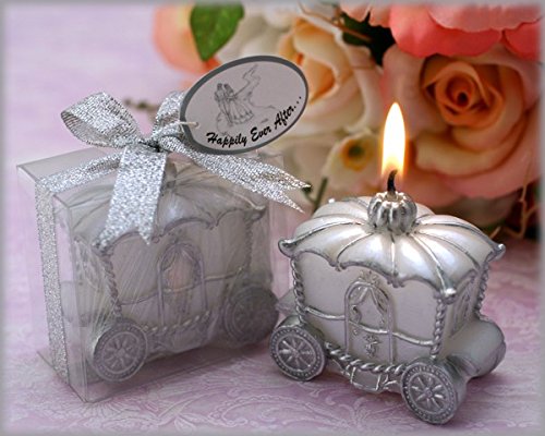 DISOK - Vela Carroza Novios - Velas para Detalles Invitadas Bodas, Comprar Velas Baratas para Bodas