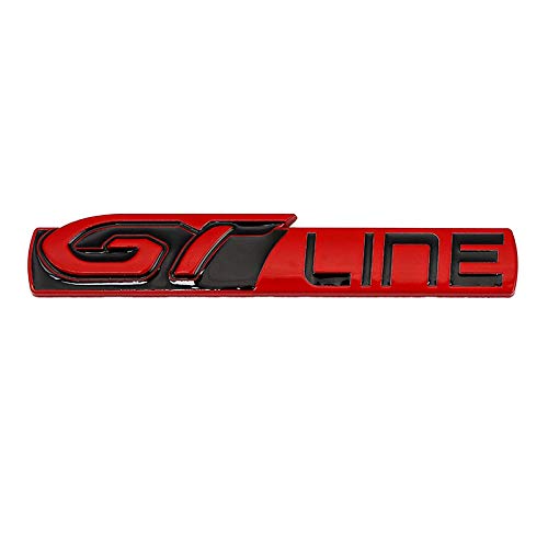 Emblemas de coches GT Line Pegatina de coche Metal Emblem Decal Insignia para Peugeot GT RCZ 508 3008 5008 Kia Forte Optima Picanto Sorento Renault Megane Emblemas ( Color Name : GT Line sticker )