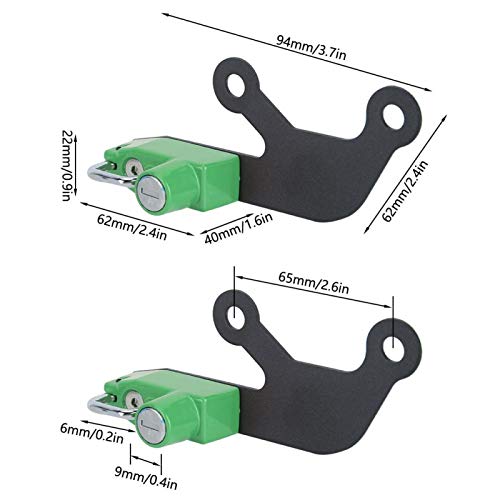 Emoshayoga Candado antirrobo para Casco para Accesorios de Motocicleta Ninja 650 Z 650(Green)