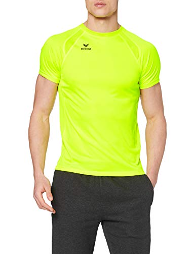 erima Camiseta Performance para Hombre, Hombre, Camiseta, 8080723, Amarillo Fluorescente, Small