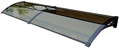 FGDSA marquesinas para techos al Aire Libre toldos para Puertas toldos para Puertas marrón insonorizado Impermeable Transparente Tablero de Resistencia para PC | Cubierta para Lluvia Techo con Aleros