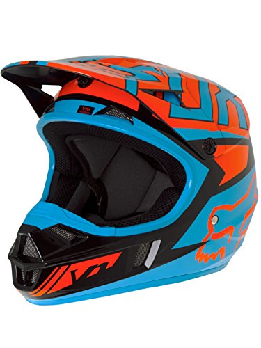 Fox 2017 Niños Motocross/MTB Casco – V1 Falcon – Casco Negro de Naranja: Tamaño: S (45 – 46 cm)