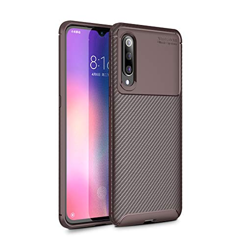 Funda Xiaomi Mi 9 Teléfono Móvil Silicona Bumper Case y Flexible Resistente Ultra Slim Anti-Rasguño Protectora Caso para Xiaomi Mi 9 (Brown, Xiaomi Mi 9)