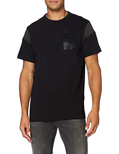 G-STAR RAW C&s Back Graphic Loose Camiseta, dk Negro C336-6484, Small para Hombre