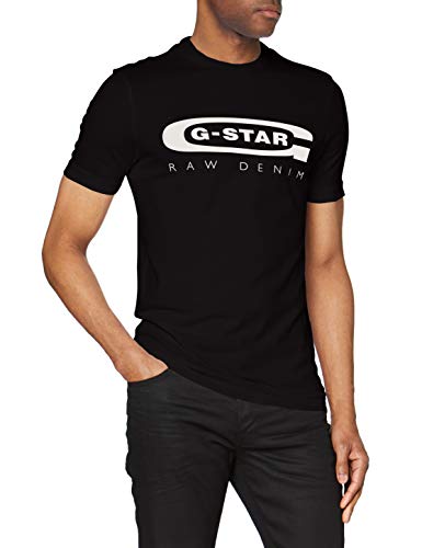 G-STAR RAW Graphic Logo 4 Camiseta, Negro, Medium (Talla del fabricante:) para Hombre