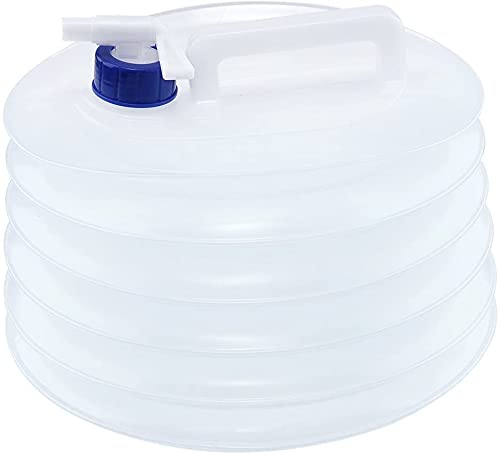 GCX- Colosun 5L Contenedor de agua plegable, portátil plegable Camping Portador de agua con grifo, BPA sin tóxico PE Agua de PE Agua Almacenamiento para caravanas Camping Senderismo Exterior Activitei