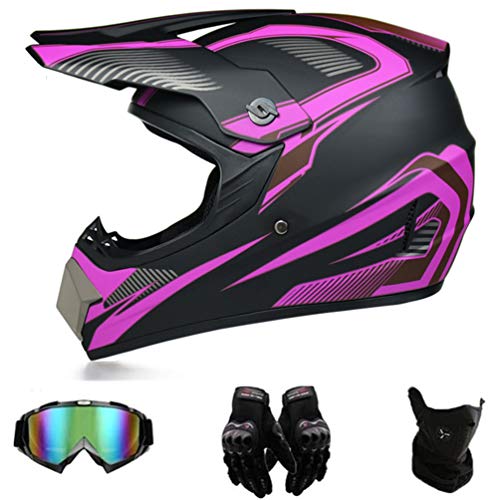 GD-SJK Casco de moto para cross y enduro, casco de moto, casco de protección para motocross, para moto, cross, offroad, Enduro, deportivo, unisex, para adultos, todoterreno, (L)