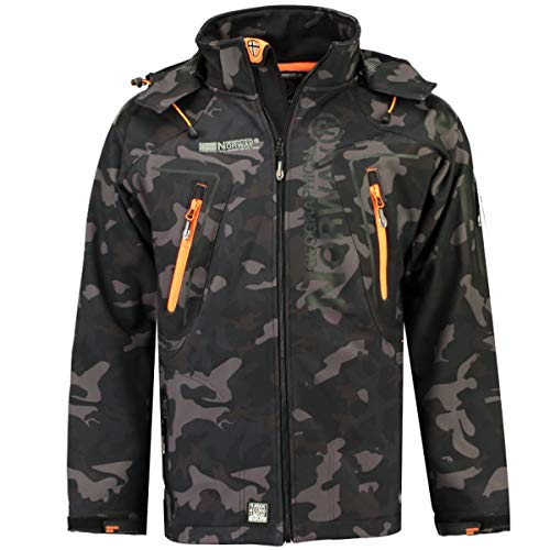 Geographical Norway Tambour Chaqueta Softshell Hombre - Negro/Naranja, L