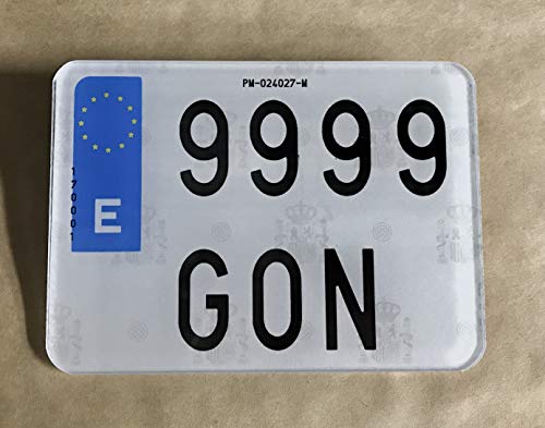 Gonplac Matrícula Acrílica Moto de Campo Homologada Alto Impacto 13,2 x 9,6 CM