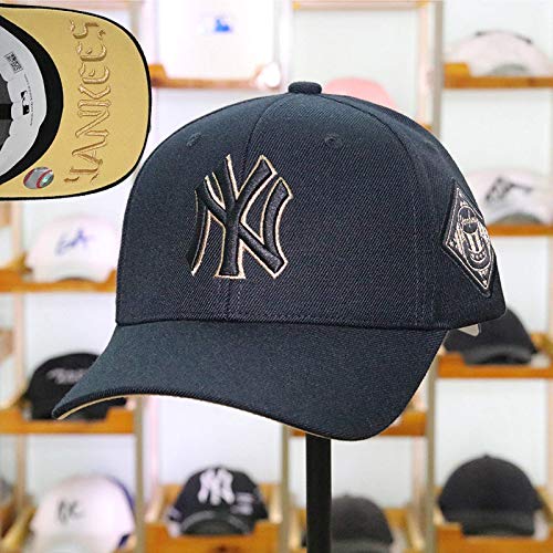 Gorra de béisbol, letra NY de lana, capota rígida, insignia bordada, gorra de béisbol, deportes casuales, moda coreana, protección solar, gorra hiphop