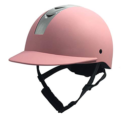 GPFDM Casco De Equitación Unisex,Equipo De Protección para La Escuela para Jinetes Ecuestres, Resistente Y Duradero,Rosado,M