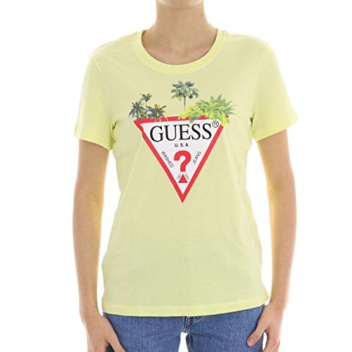 Guess Camiseta estampada Palma Mujer Amarillo TG M