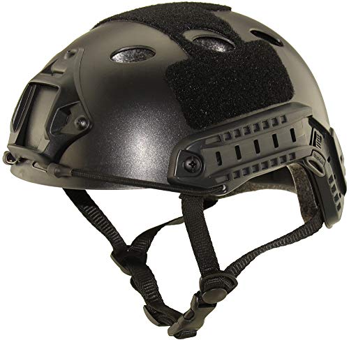 haoYK Casco deportivo multiusos para airsoft, paintball, color negro