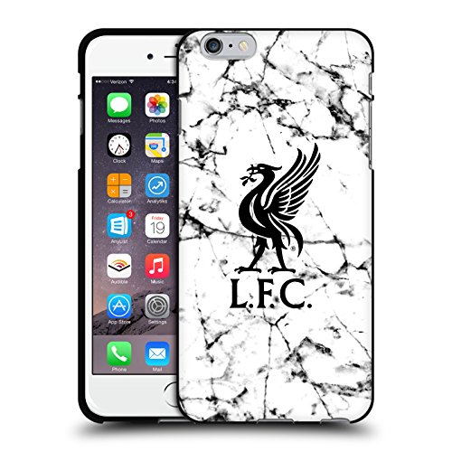 Head Case Designs Licenciado Oficialmente Liverpool Football Club Pájaro de hígado Negro Mármol Funda de Gel Negro Compatible con Apple iPhone 6 Plus/iPhone 6s Plus