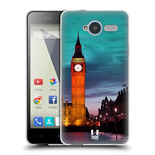 Head Case Designs Torre del Reloj del Big Ben En Londres De Noche Mejor de Lugares Set 2 Carcasa de Gel de Silicona Compatible con ZTE Blade L3