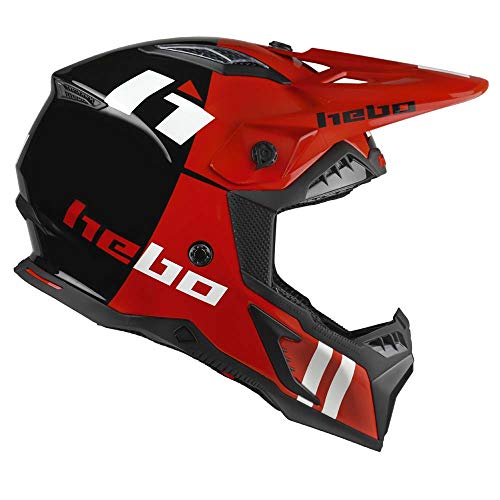 HEBO - Casco Cross HEBO Heritage Rojo/Negro (L 59-60 cms)