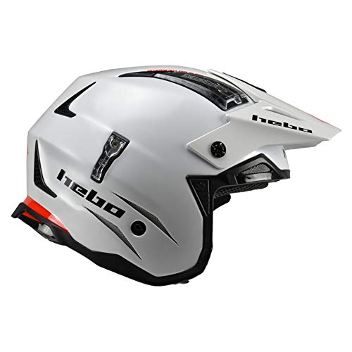 Hebo Zone 4 Mono Trials - Casco, blanco, medium