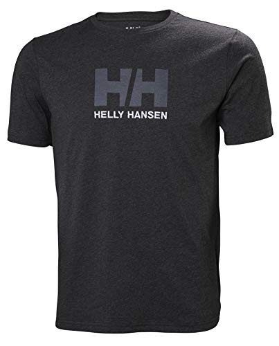 Helly Hansen HH Logo T-Shirt Camiseta, Hombre, Gris (Gris Oscuro 981), Medium (Tamaño del Fabricante:M)