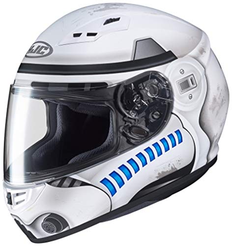 HJC NC Casco per Moto, Hombre, Blanco/Azul, XS