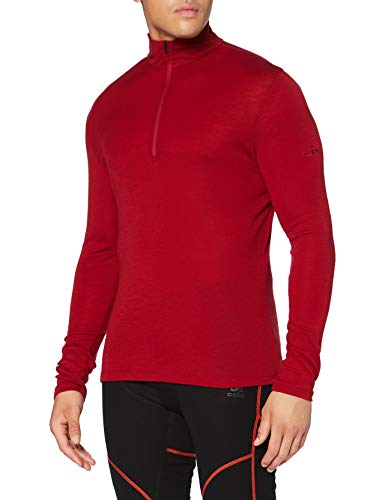 Icebreaker Oxblood 175 Everyday LS Half Zip - Camiseta de Manga Corta para Hombre (Talla S)