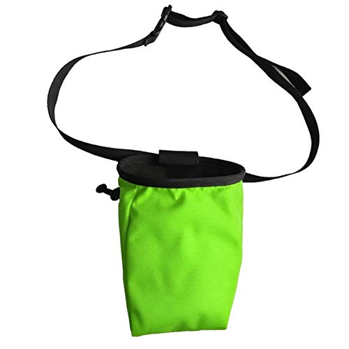 IGOSAIT Fuerte Cremallera PocketRock Escalada Espeleología Bouldering Bolsa de magnesio Dando con Correa de Gimnasio al Aire Libre Deportes de Accesorios Durable (Color : Green)