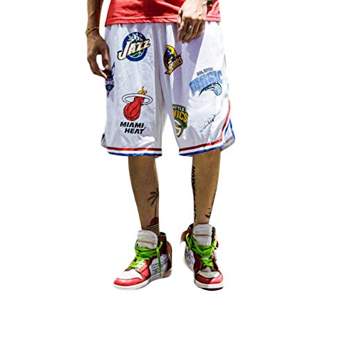 Irypulse Pantalones Cortos de Baloncesto Hombres, Camiseta Deportiva Transpirable en Malla Verano Moda Callejera para Adolescentes y Niños, Shorts Secado Rápido para Correr Trotar - Diseño Original