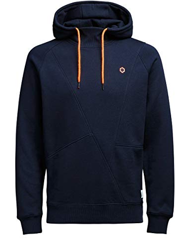 JACK & JONES JCOPINN SWEAT HOOD NOOS, Capucha Hombre, Azul (Navy Blazer), Large