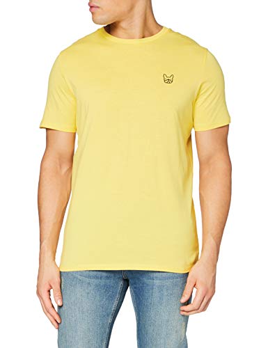 Jack & Jones JJEDENIM Logo tee SS O-Neck Noos Camiseta, Lemon Drop, M para Hombre