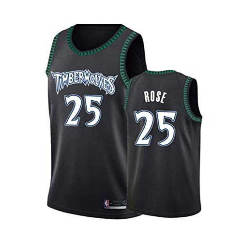 Jersey de Baloncesto Derrick Rose # 25#22#32 Minnesota Timber Wolves Fan Jersey,Camiseta sin Mangas de Secado rápido para fanáticos de los Deportes,2,M