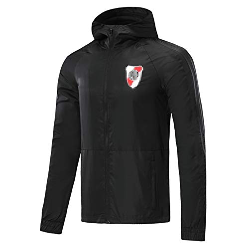 Jersey de Entrenamiento de fútbol RǐVěr Plǎtě Fútbol Cortavientos Running Chaquetas de Manga Larga Suéter Transporte Sportswear Activity Traje, Fitness al Aire Libre L