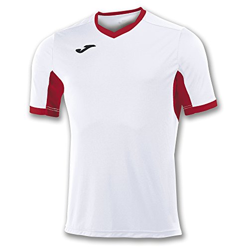 Joma Champion IV M/C Camiseta Equipamiento, Hombre, Blanco/Rojo