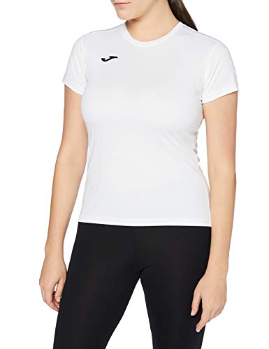 Joma Combi Woman M/C Camiseta Deportiva para Mujer de Manga Corta y Cuello Redondo, Blanco (White), 2XS